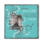 Grunge Floral Asian Frame magnets