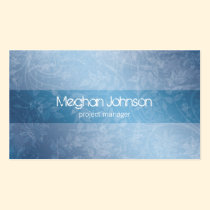 Grunge Floral Blue Trendy Business Card business cards