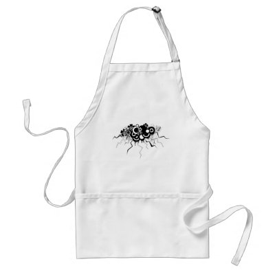 grunge floral cloud apron by VioDeSign