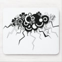grunge floral cloud mousepads