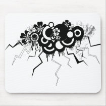 grunge floral cloud mousepads by VioDeSign grunge floral cloud mousepads