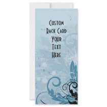 Grunge Floral Design - Light Blue Rack Cards
