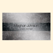 Grunge Floral Gray Trendy Business Card business cards