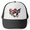 grunge floral heart hats by VioDeSign grunge floral heart hats