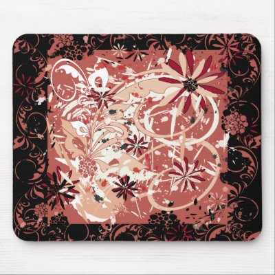 grunge floral image mouse mats by VioDeSign