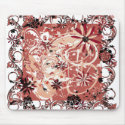 grunge floral image mousepads