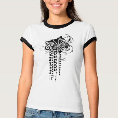 grunge floral image tshirt by VioDeSign