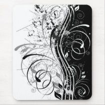 grunge floral mouse mats