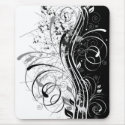grunge floral mousepads