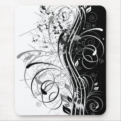 grunge floral mouse mats by VioDeSign