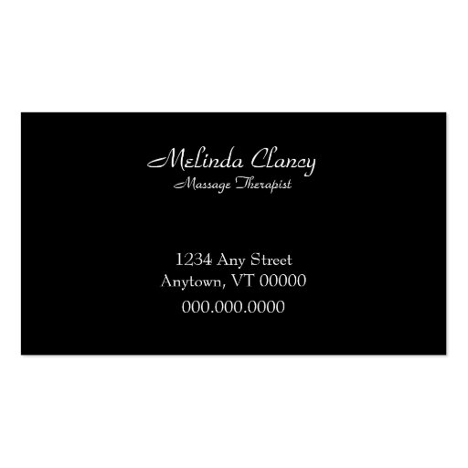 Grunge Florals Business Card, Gray (back side)