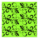 Grunge Flowers green background posters
