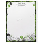 grunge flowers Letterhead