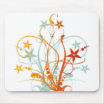 Grunge Flowers Mouse Mat