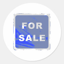 Grunge For Sale Sign Sticker