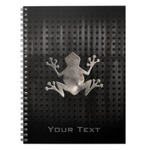 Grunge Frog Spiral Note Book