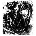 Grunge Girl Face -Black t-shirts