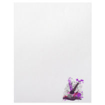grunge girly electric guitar letterhead