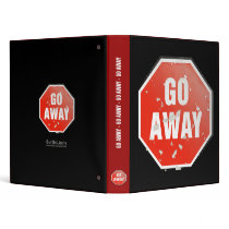 Grunge 'Go Away' sign - Binder
