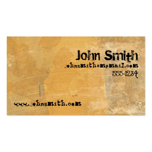 Grunge Gold Business Card Templates (front side)