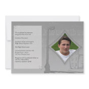 Grunge Graffiti in Grey Graduation Announcement