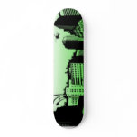 Grunge Green City Custom Skate Board