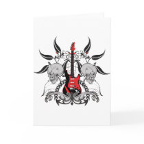 Grunge Guitar and Skull cards