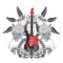 Grunge Guitar and Skull Stickers