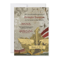 Grunge guitar graduation party announcement invitation