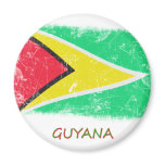 Grunge Guyana Flag magnets