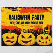 Grunge Halloween party flyer