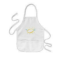 Grunge Halo with Wings aprons
