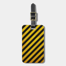 Grunge hazard stripe luggage tags