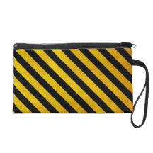 Grunge hazard stripe wristlet