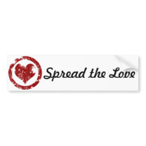 Grunge Heart Bumper Sticker