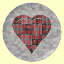 GRUNGE HEART plates