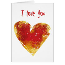 Grunge heart greeting card cards