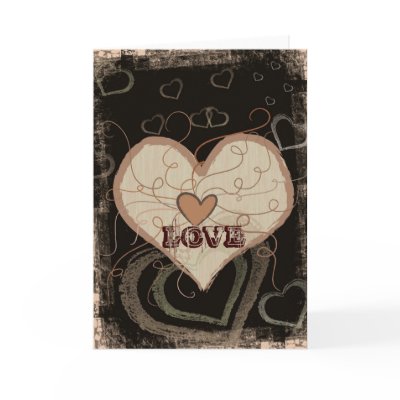 Grunge heart love card by cycreation