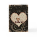 Grunge heart love card
