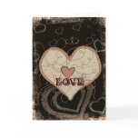 Grunge heart love card