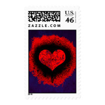 GRUNGE HEART postage by psychokiller138 GRUNGE HEART postage