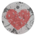 Grunge Heart Sticker