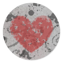 Grunge Heart Sticker