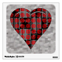 GRUNGE HEART WALL DECAL