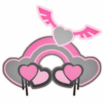 Grunge Heart Wings Rainbow photo sculptures