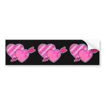 grunge Hearts and Arrow bumper stickers by doonidesigns grunge Hearts and Arrow bumper stickers