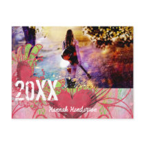 Grunge Hearts Class of 2010 Graduation Invitations Post Card