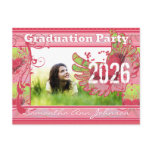 Grunge Hearts Class of  Graduation Invitations postcards
