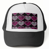 Grunge Hearts Hat by Artsy_Footsies_Shoes Grunge Hearts Hat