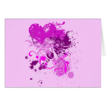 grunge hearts & paint splatters cards